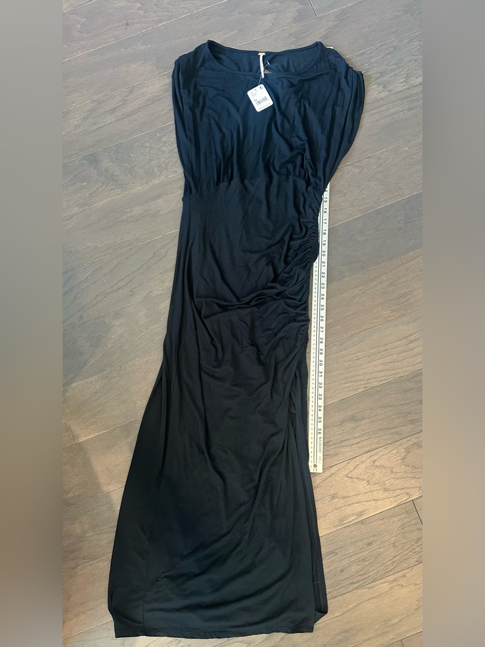 Free People Black Lakeside Sleeveless Ruched Maxi Dress - Picture 6 of 6